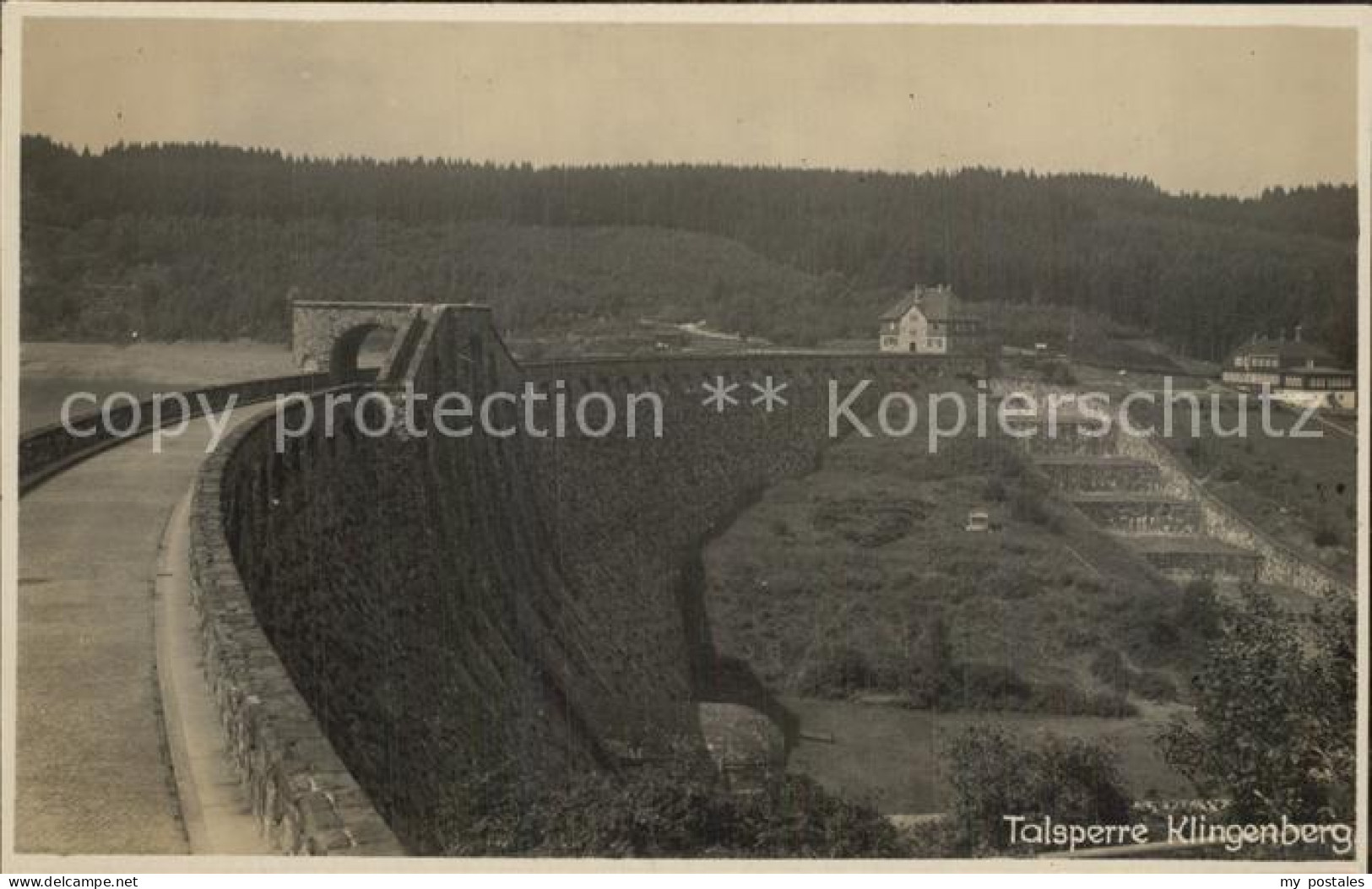 Klingenberg Sachsen Talsperre Sperrmauer Hochwasserueberlauf