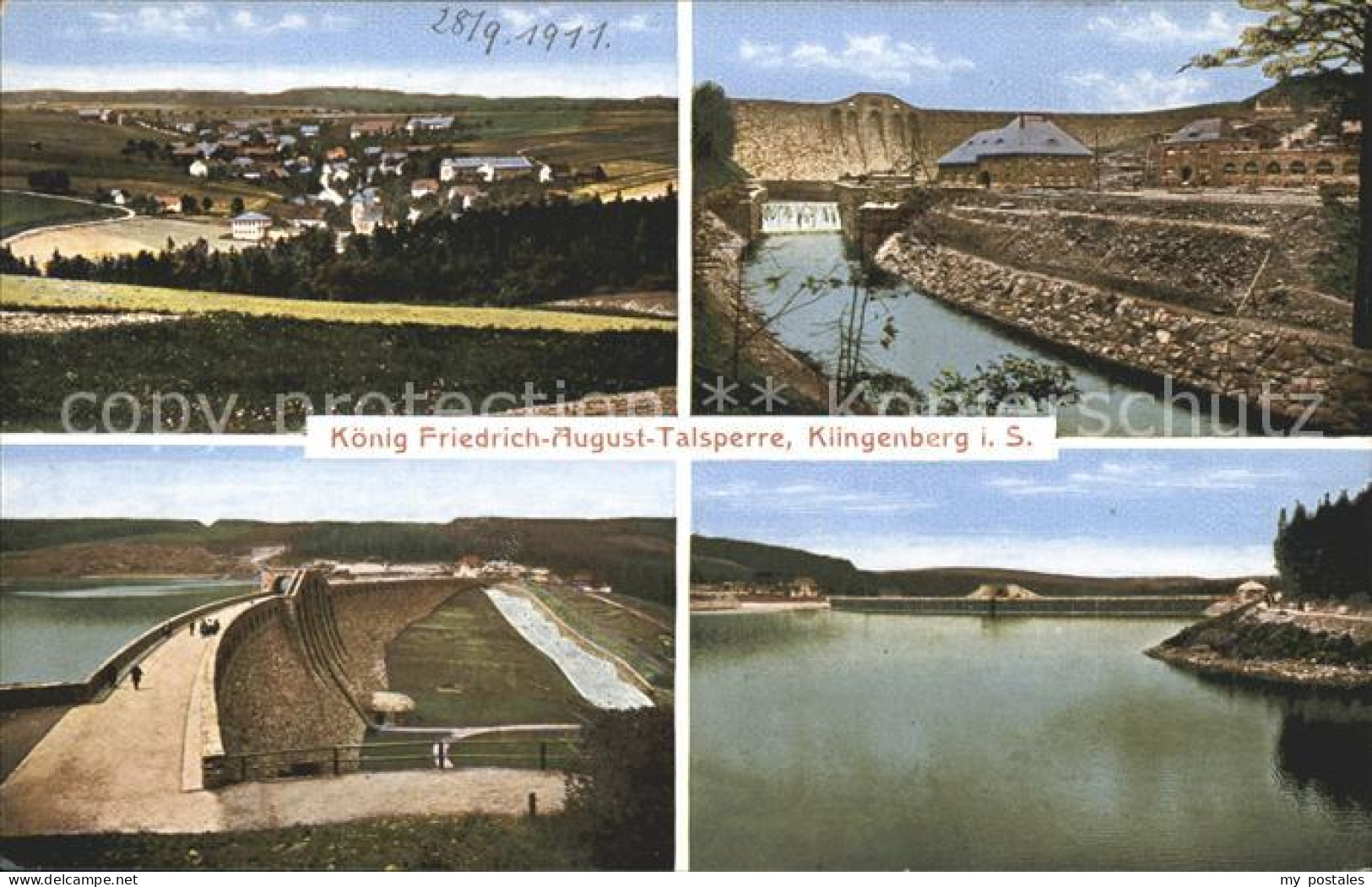Klingenberg Sachsen Total Koenig Friedr Aug Talsperre Teilansichten