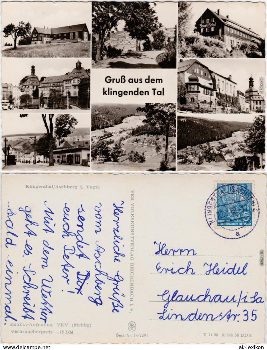 Klingenthal Klingenthal Aschberg Mehrbild  Foto Ansichtskarte Erzgebirge 1958