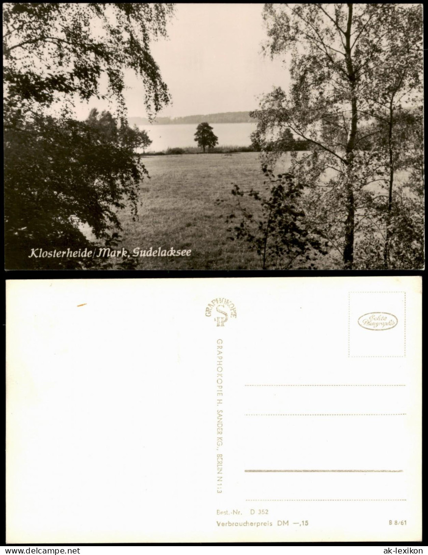 Klosterheide-Lindow (Mark) Klosterheide/Mark Gudelacksee DDR AK 1961