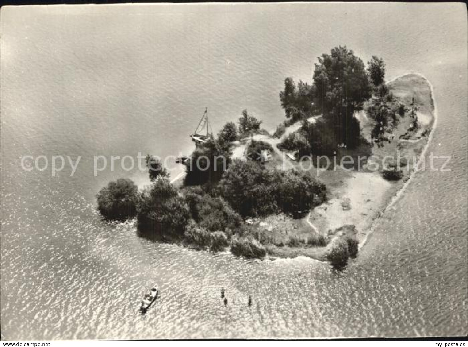 Knappensee Oberlausitz Insel Fliegeraufnahme