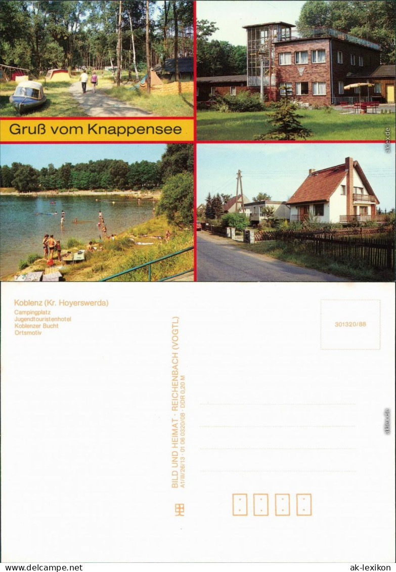 Koblenz-Lohsa Campingplatz, Jugendtouristenhotel, Koblenzer Bucht, Ort 1988