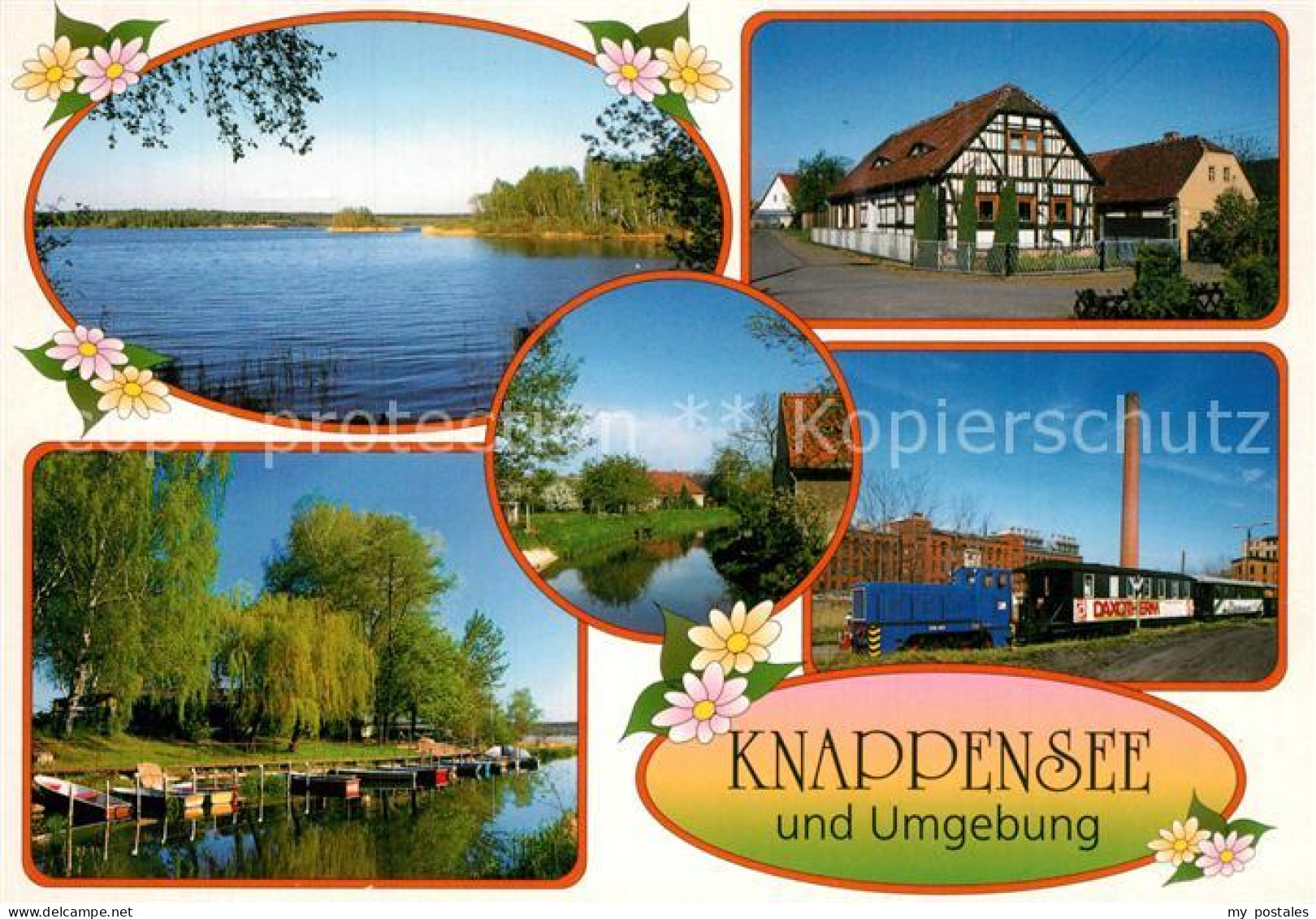 Koblenz Lohsa Westufer Ortsmotiv Gross Saerchen am Knappensee und Schwarzwasser