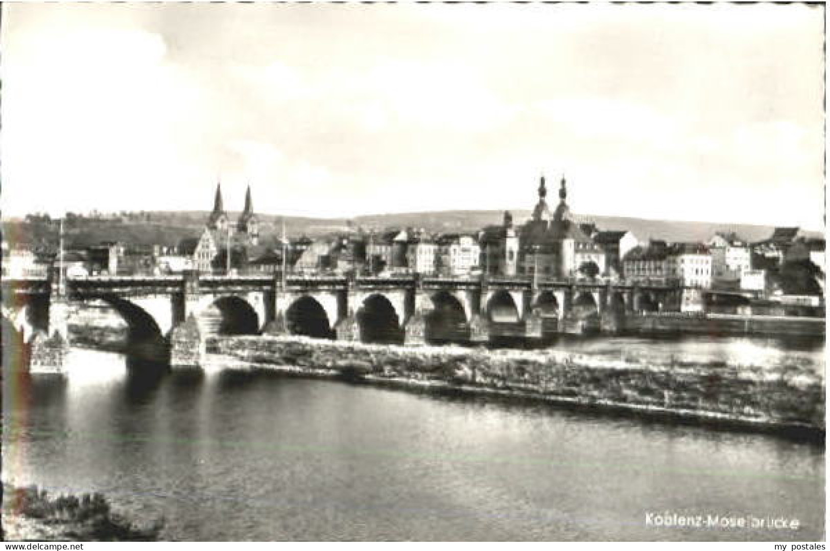 Koblenz Rhein Koblenz Bruecke x 1955
