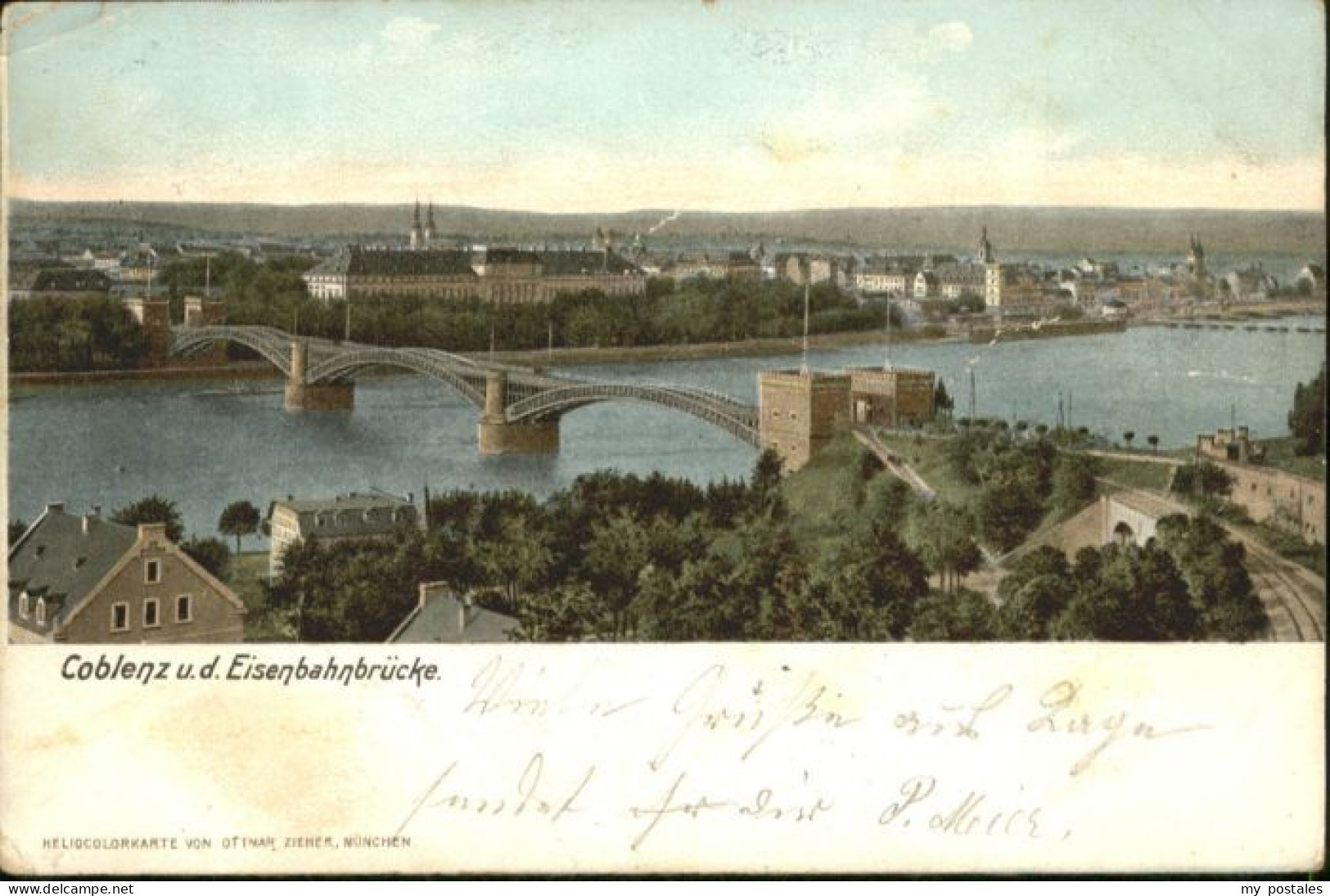 Koblenz Rhein Koblenz Eisenbahnbruecke