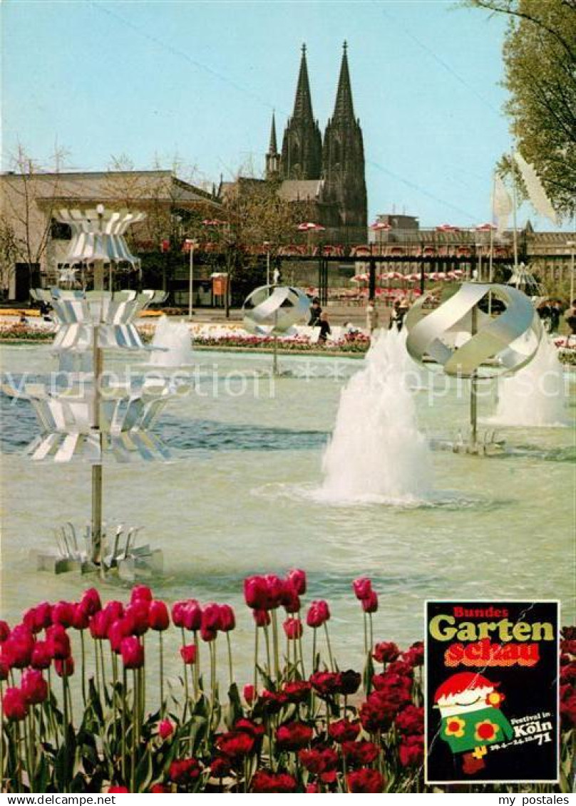 Koeln Rhein BUGA Koeln 71 mit Dom