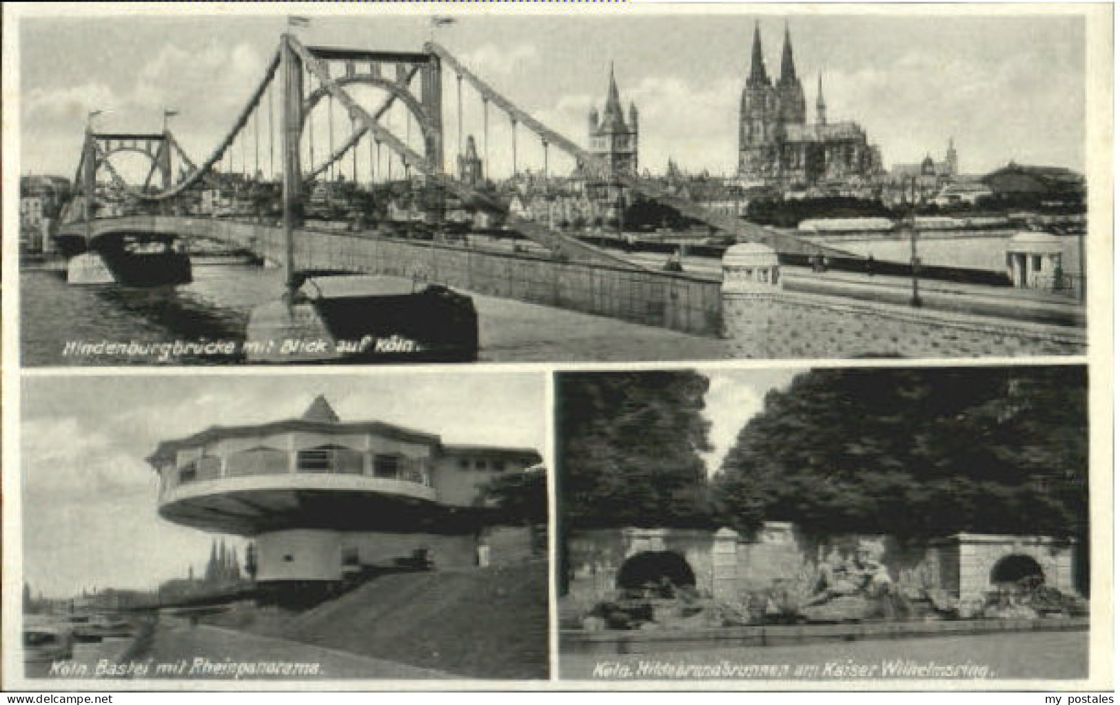 Koeln Rhein Koeln Bruecke Brunnen
