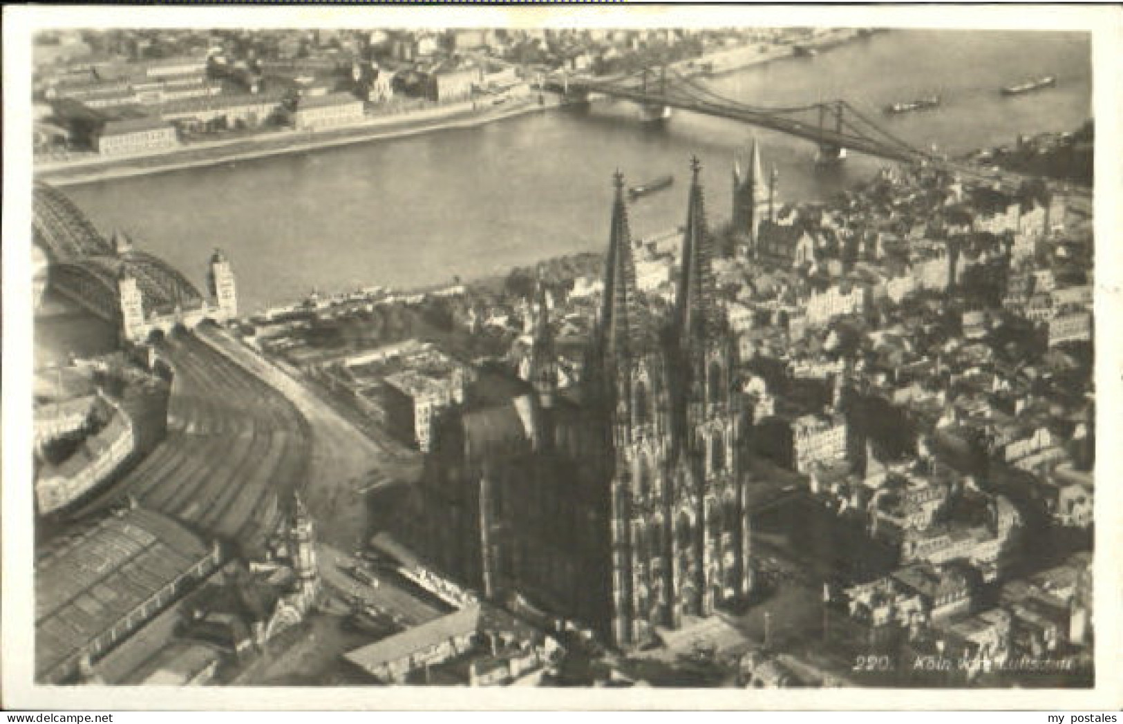 Koeln Rhein Koeln Fliegeraufnahme x 1931