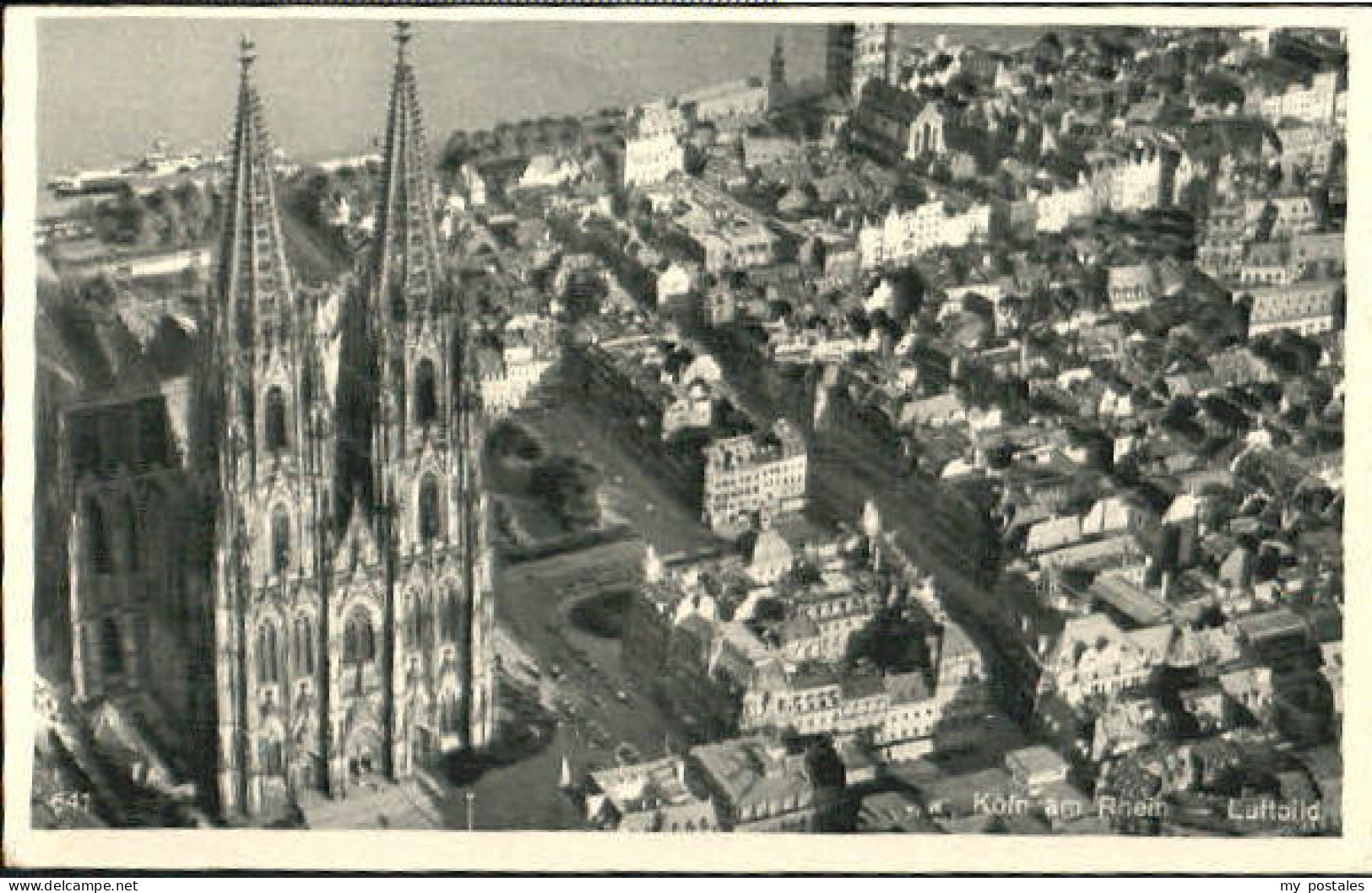 Koeln Rhein Koeln Fliegeraufnahme x 1941