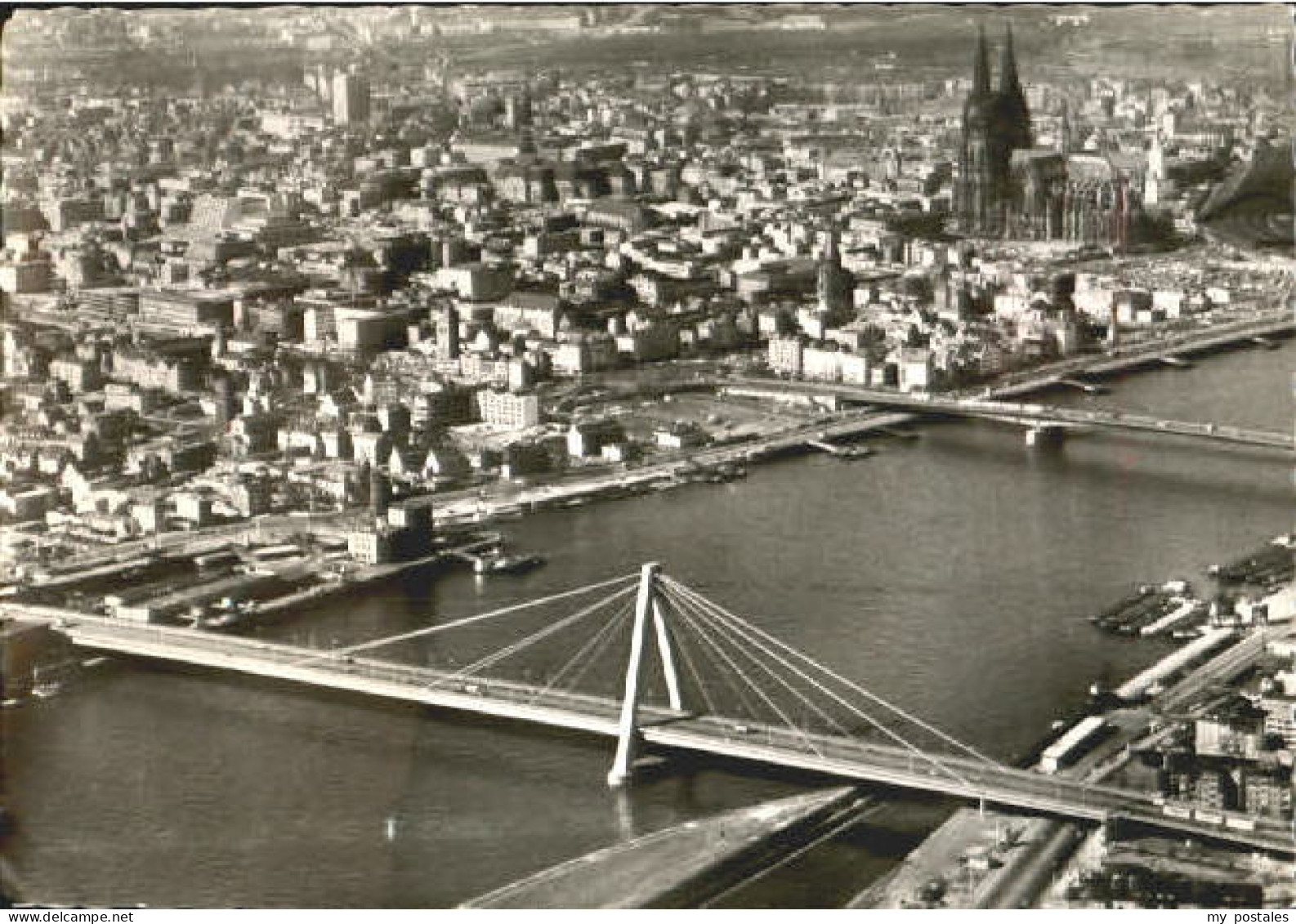 Koeln Rhein Koeln Fliegeraufnahme x 1962