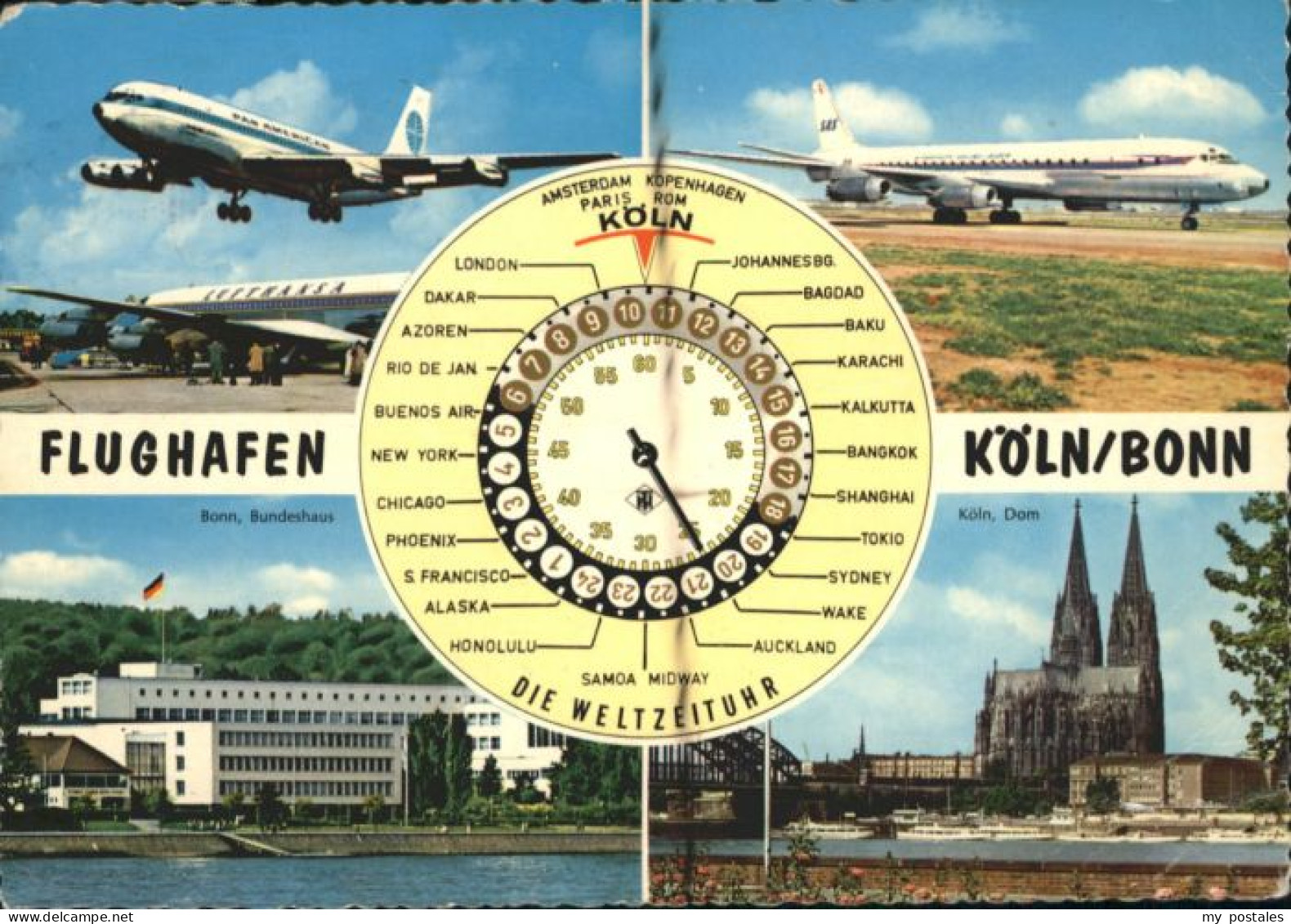 Koeln Rhein Koeln Flughafen Weltzeituhr