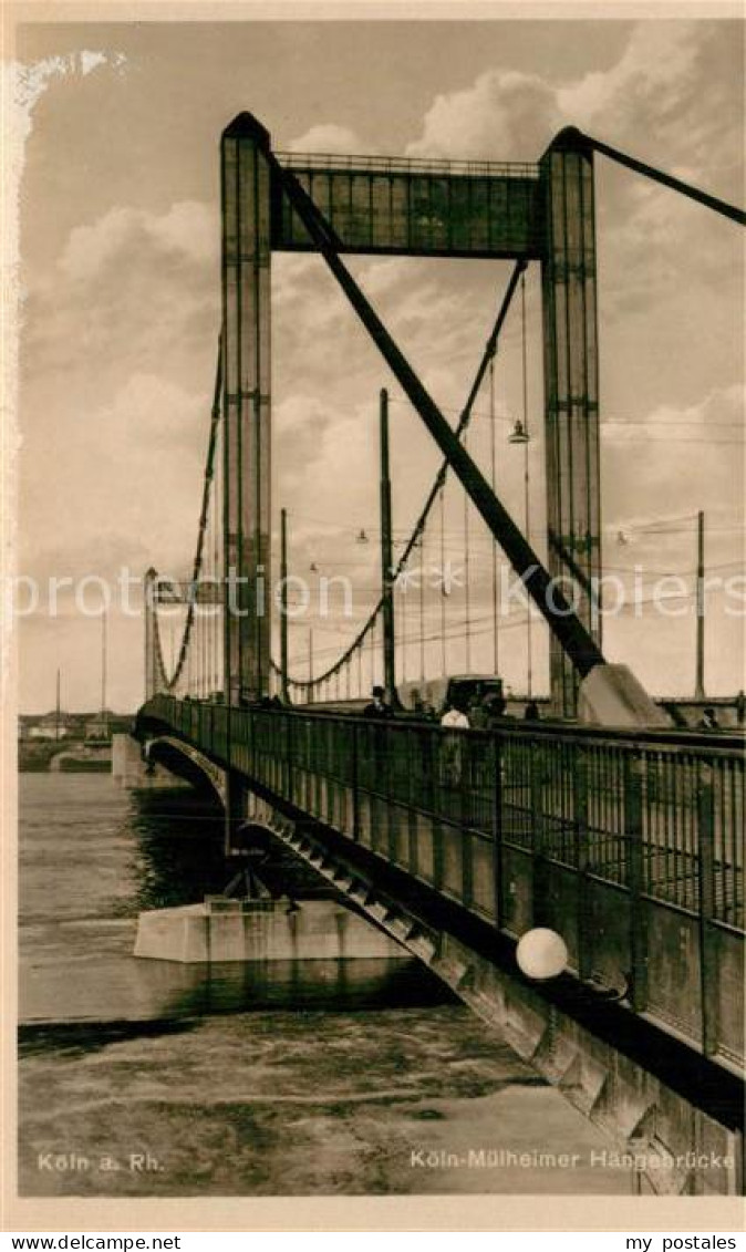 Koeln Rhein Koeln-Muelheimer-Haengebruecke