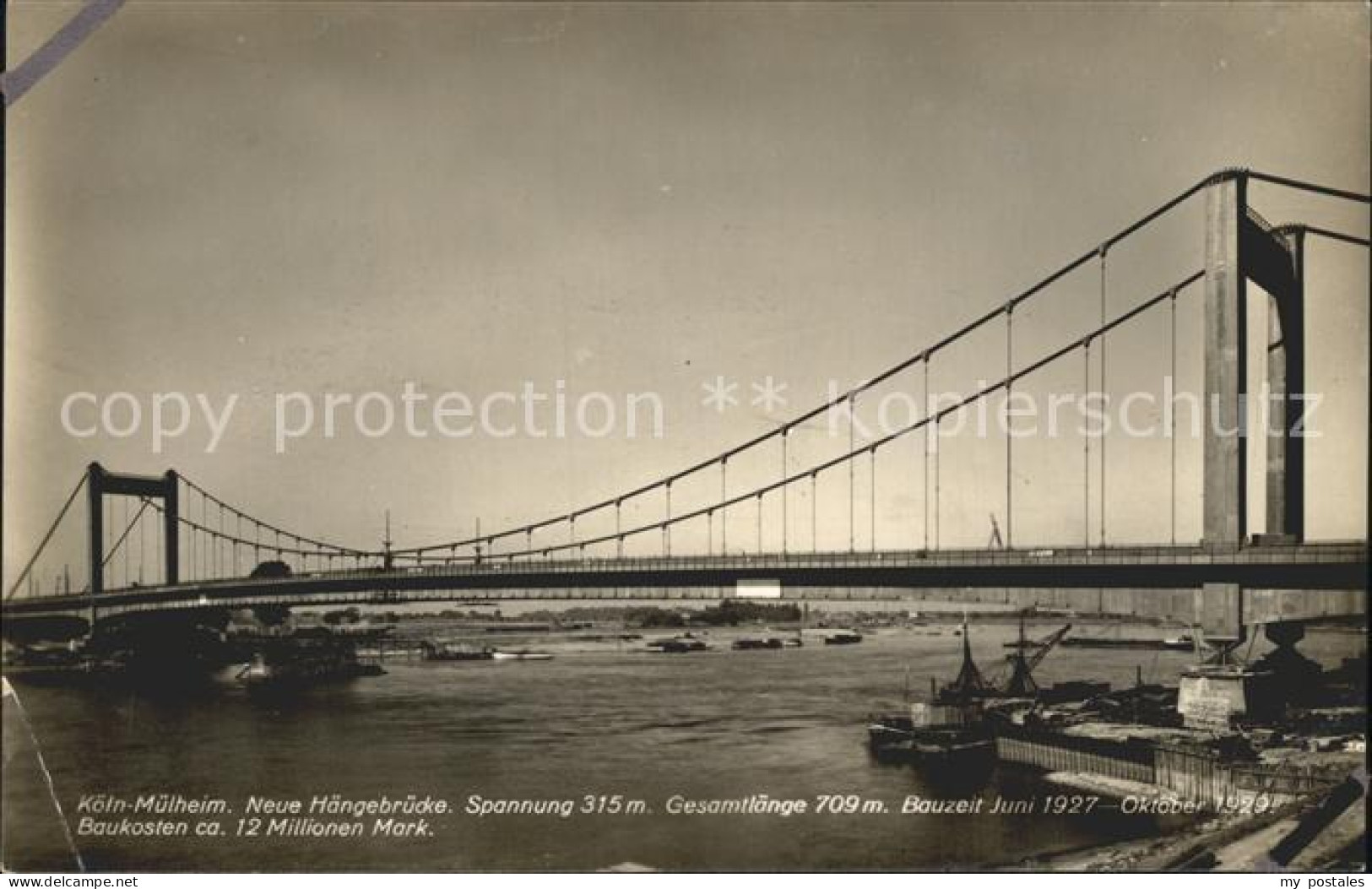 Koeln Rhein Neue Haengebruecke Koeln Muelheim