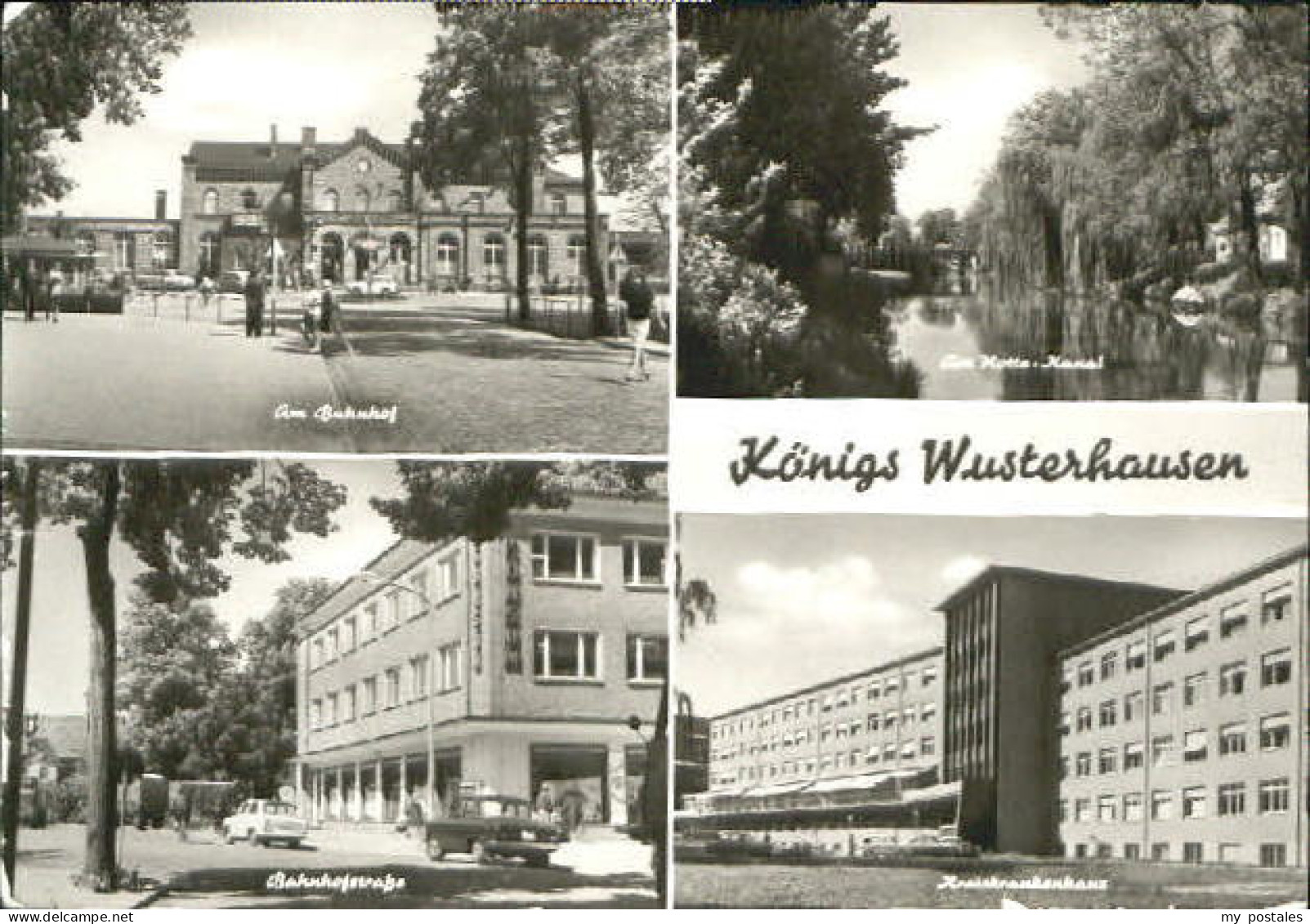 Koenigs-Wusterhausen Koenigs Wusterhausen Bahnhof Kanal Krankenhaus x 1983