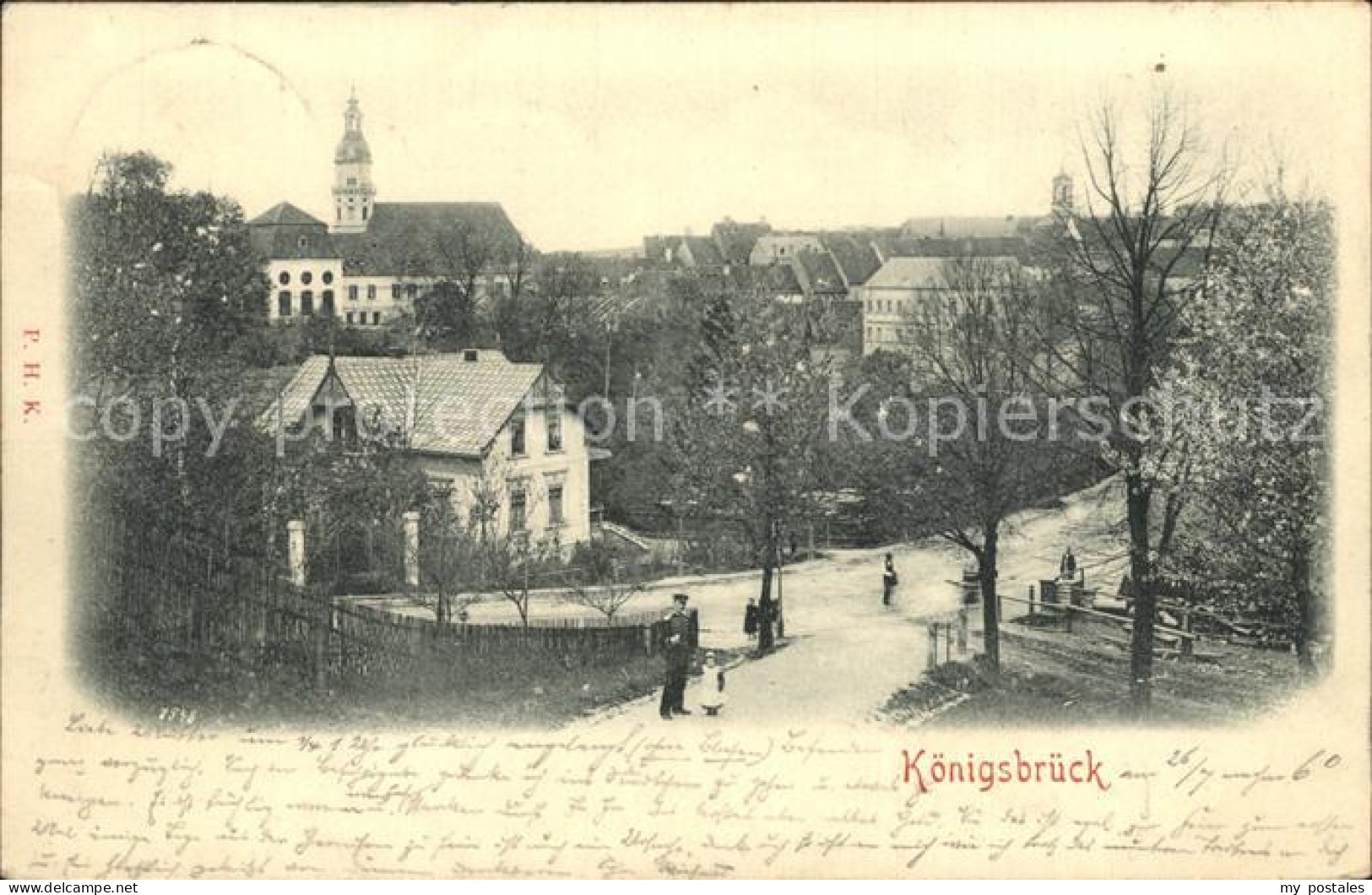 Koenigsbrueck Ortsansicht mit Kirche