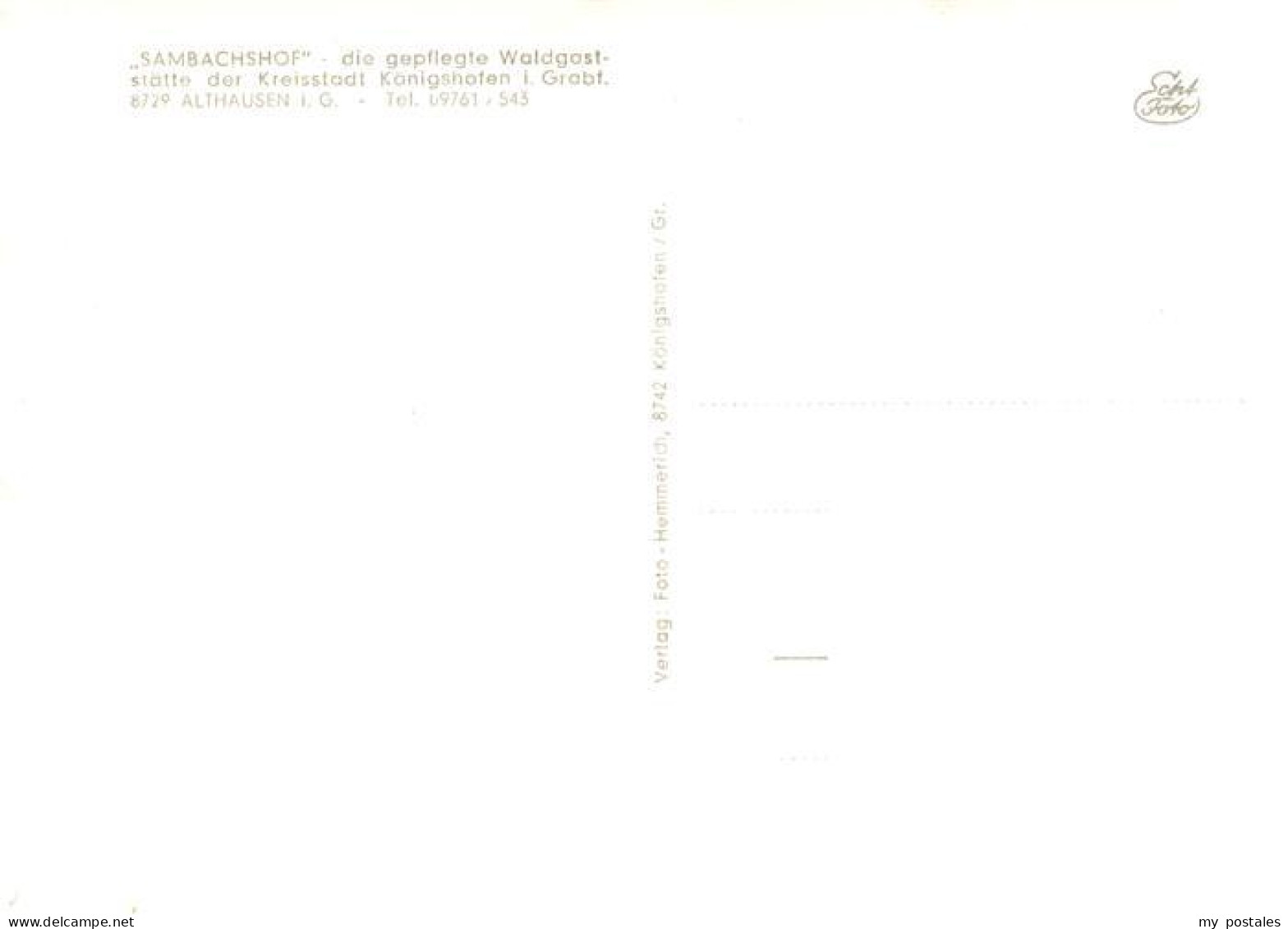 Koenigshofen Bad Sambachshof Waldgaststaette