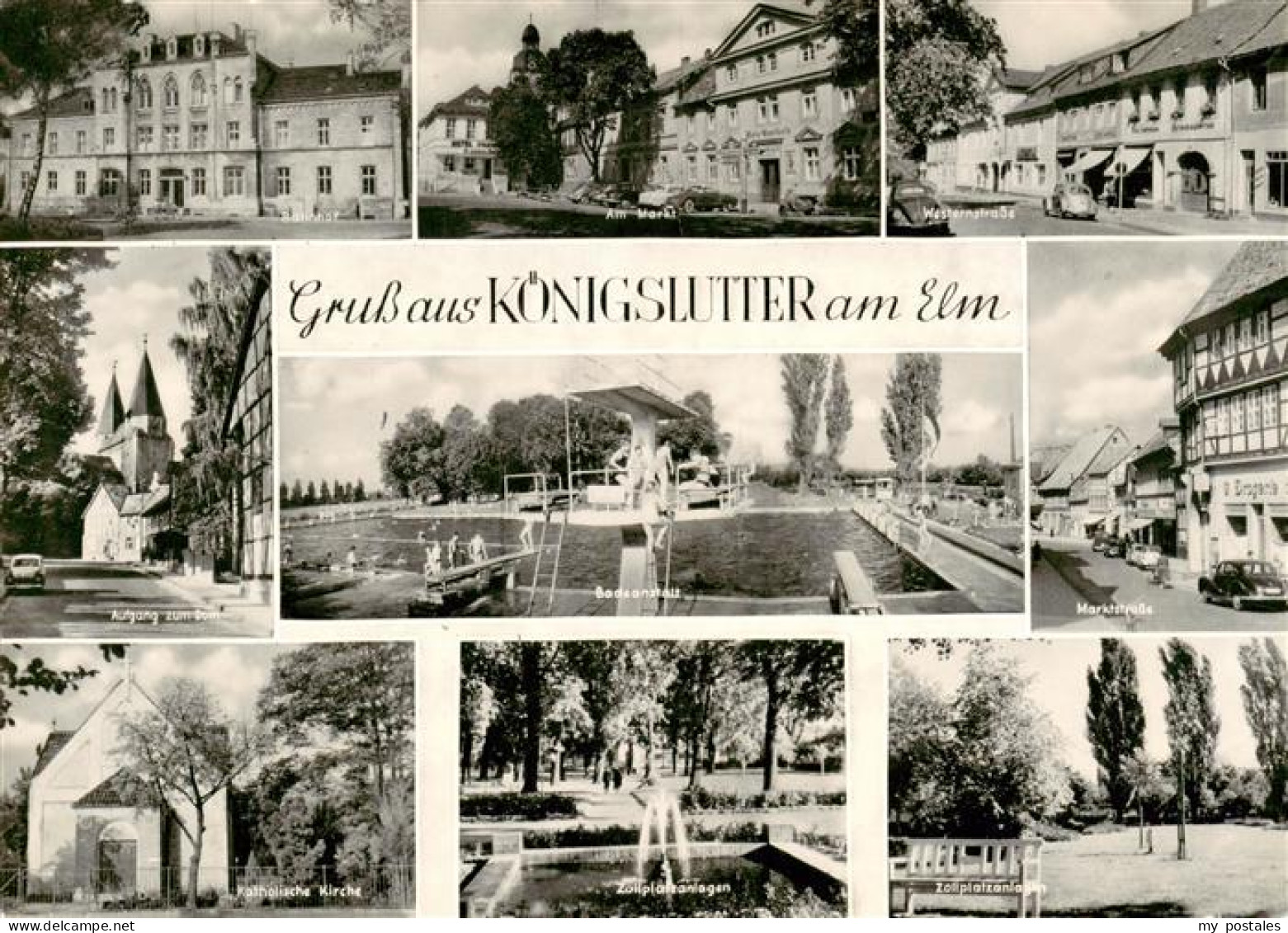 Koenigslutter Elm Teilansichten Strassenpartien Freibad Kirche Parkanlagen