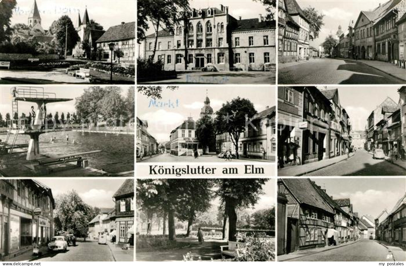 Koenigslutter Elm Teilansichten Strassenpartien Freibad Sprungturm