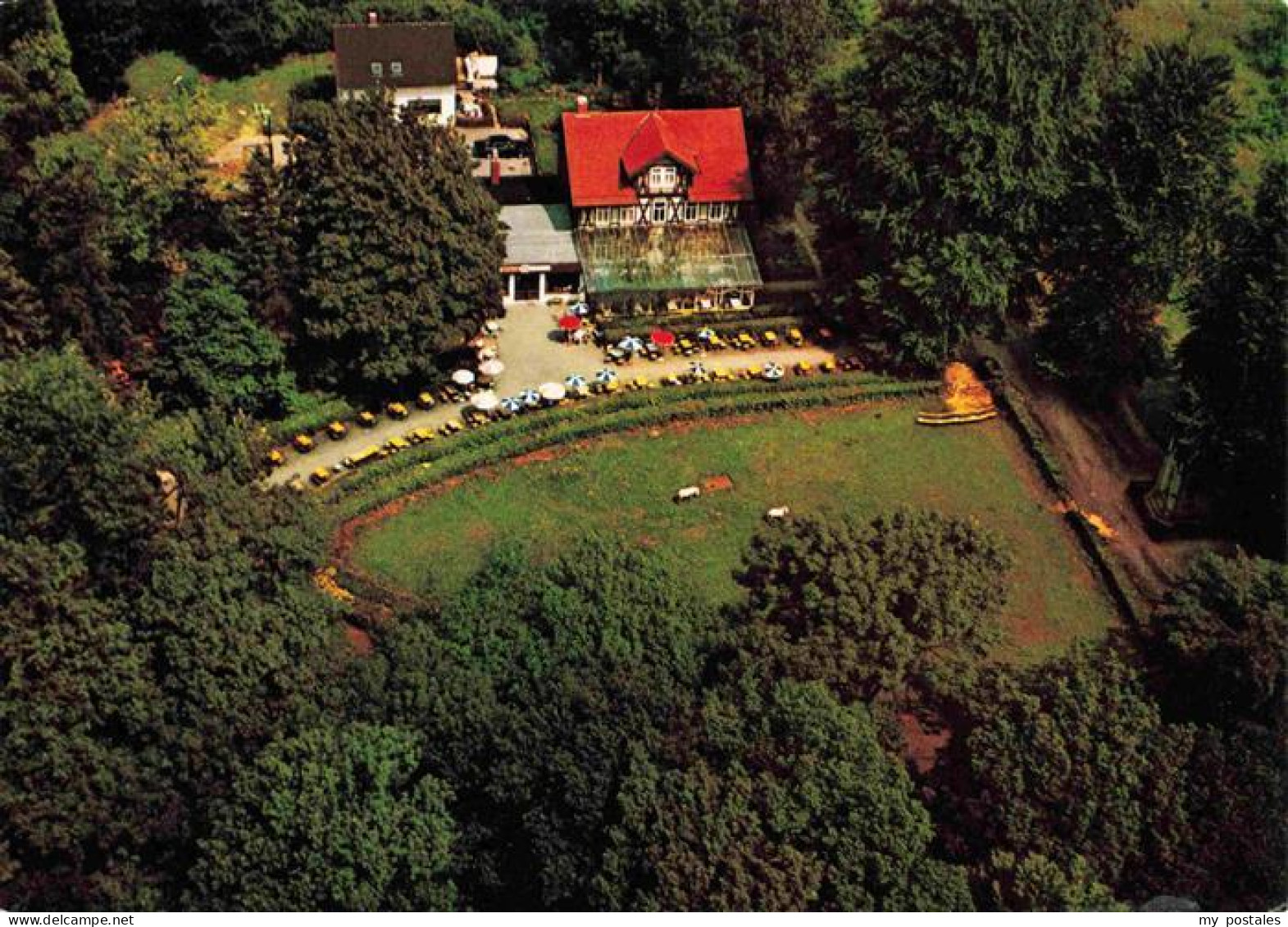 Koenigslutter Elm Waldgaststaetten Tetzelstein im Elm Fliegeraufnahme