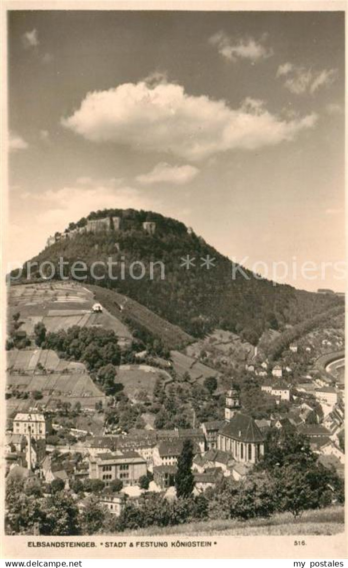 Koenigstein Saechsische Schweiz Festung Koenigstein