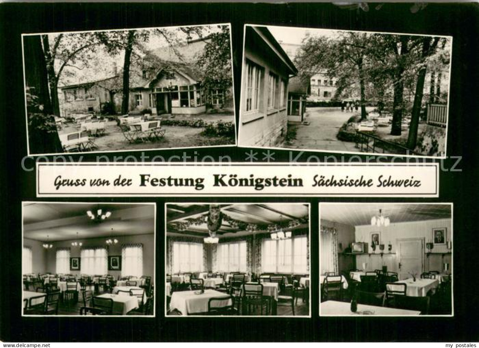 Koenigstein Saechsische Schweiz Festung Koenigstein Berggaststaette-Teilansichte