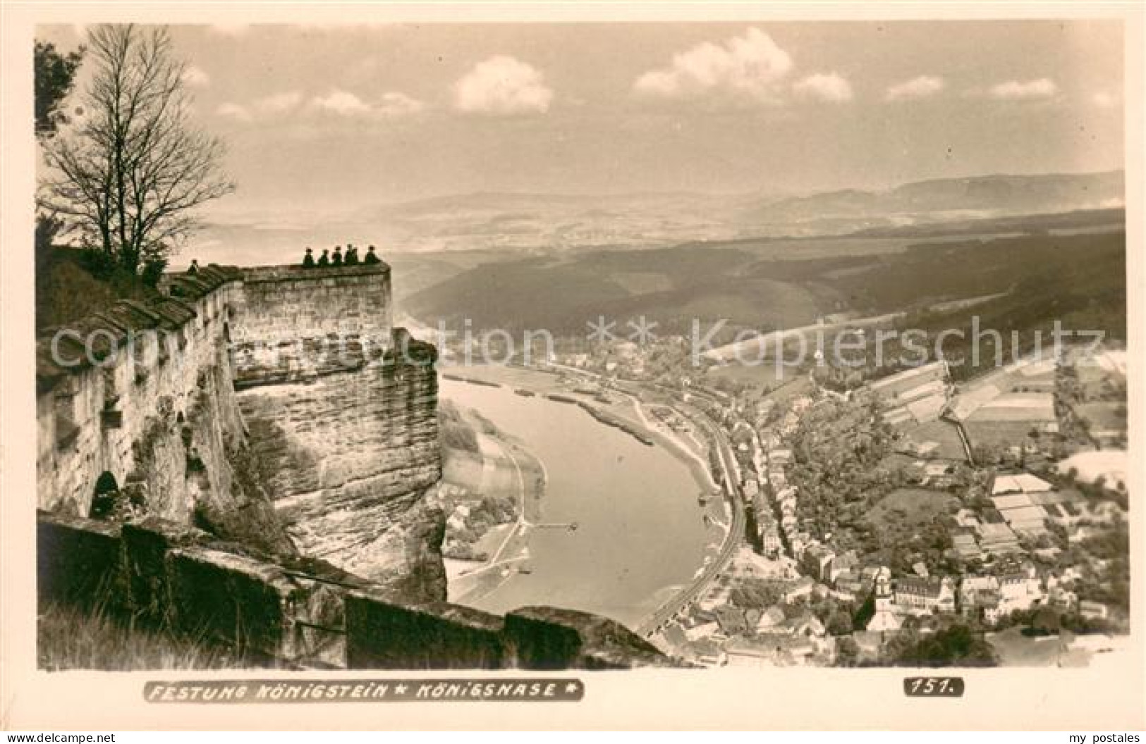 Koenigstein Saechsische Schweiz Festung Koenigstein Koenigsnase