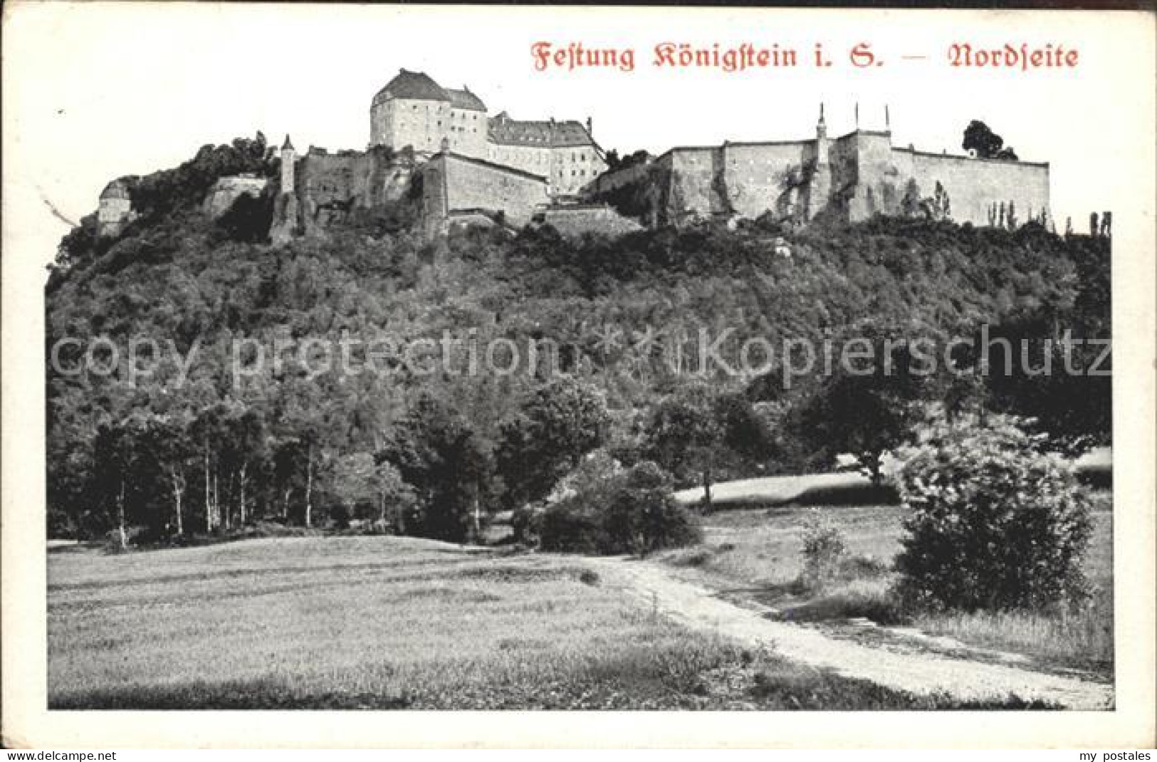 Koenigstein Saechsische Schweiz Festung Koenigstein Nordseite