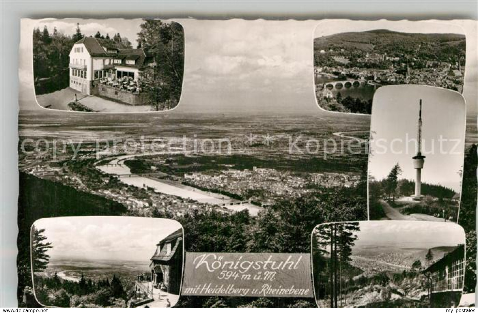 Koenigstuhl Heidelberg Heidelberg Rheinebene Panoramen