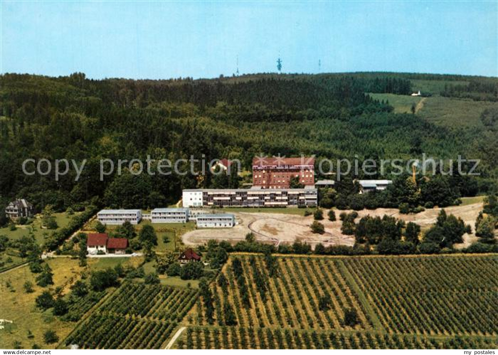 Koenigstuhl Heidelberg Sanatorium Heidelberg Fliegeraufnahme