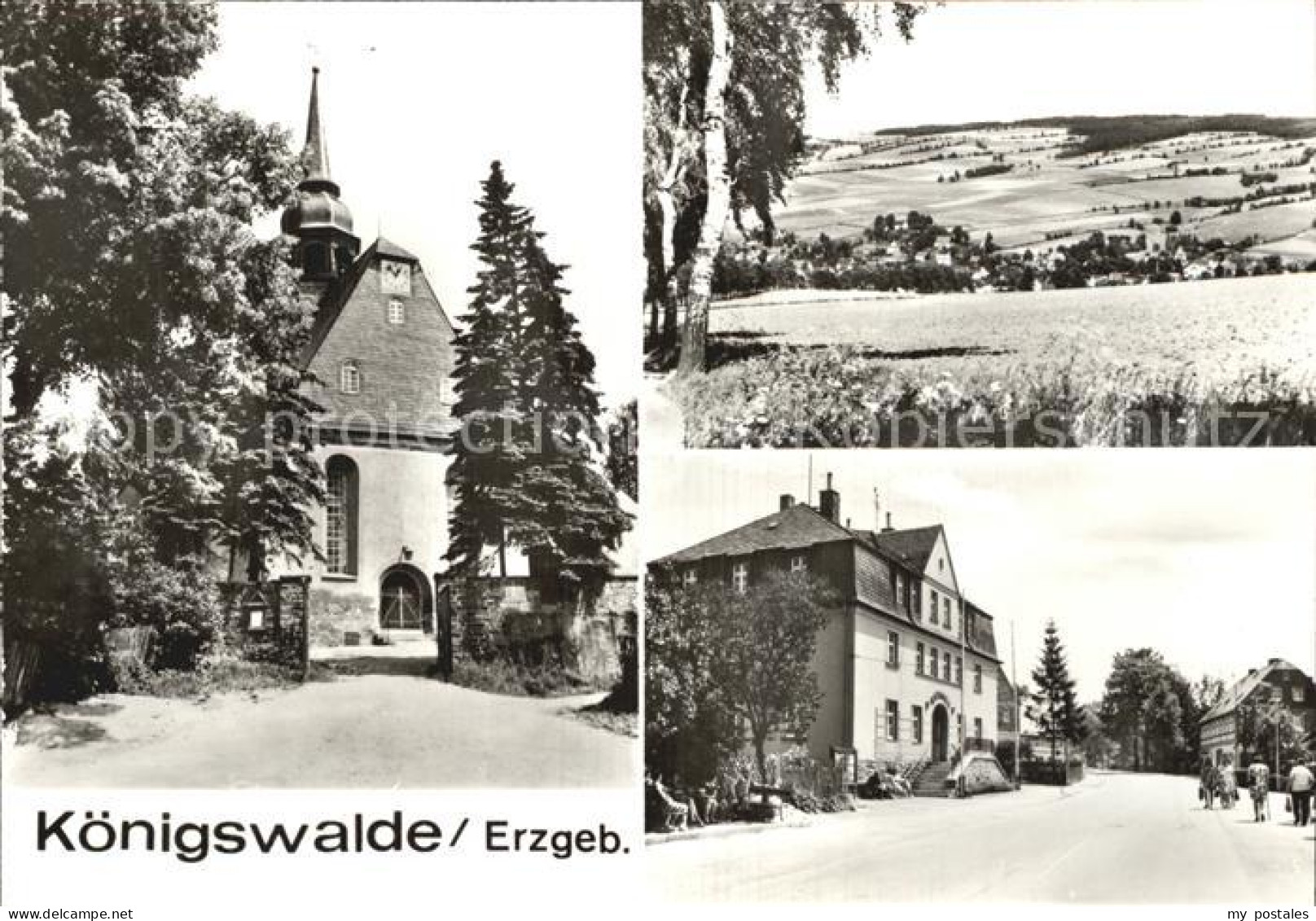 Koenigswalde Erzgebirge Ortspartie Kirche