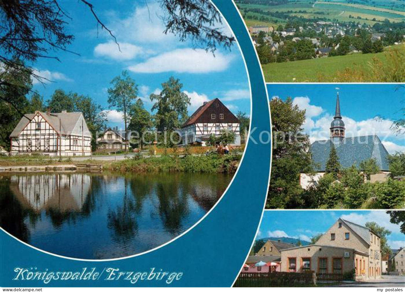 Koenigswalde Erzgebirge Ortsteil Brettmuehle Teilansicht Dorfkirche Deutsches Ha