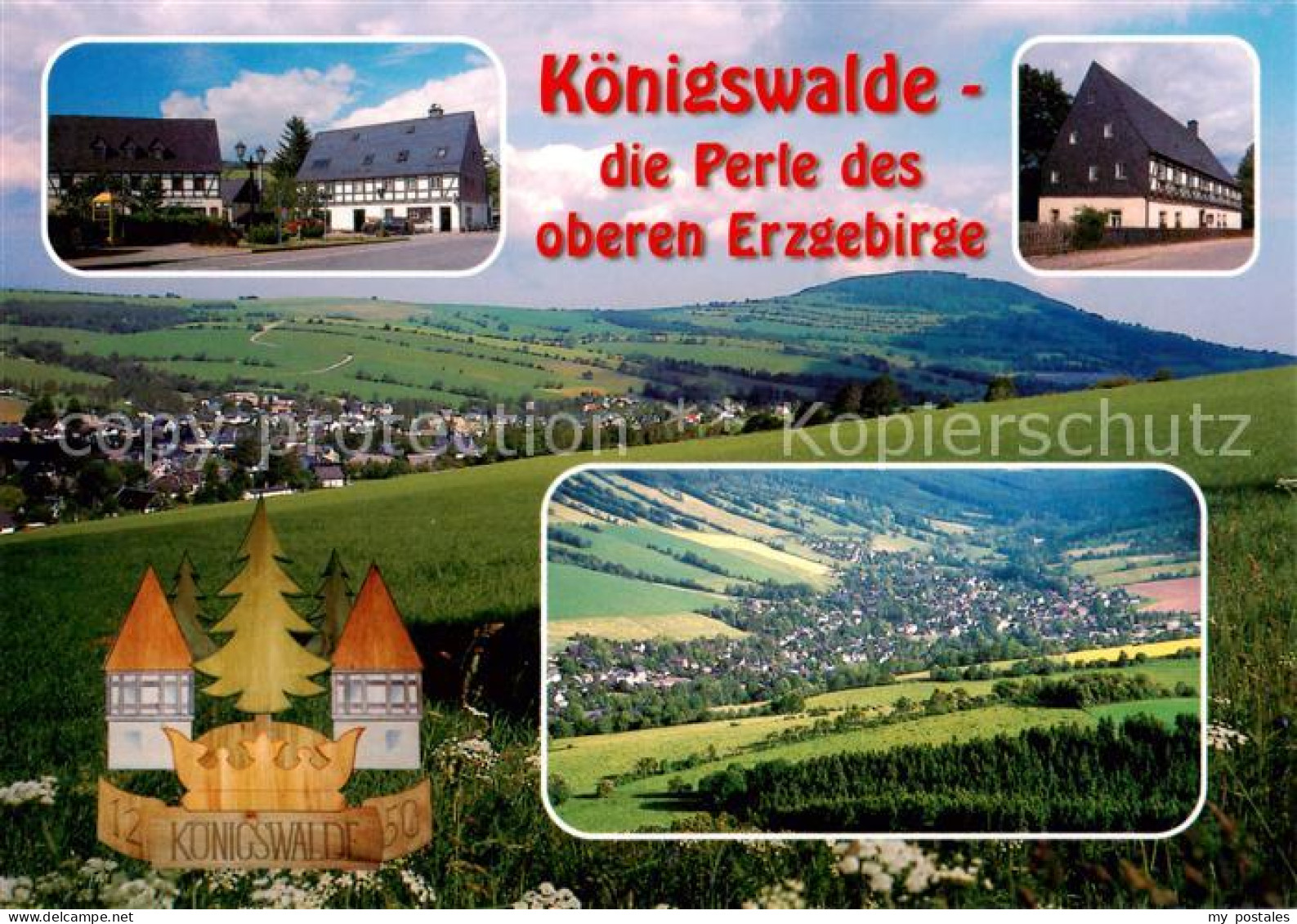Koenigswalde Erzgebirge Panorama Teilansichten