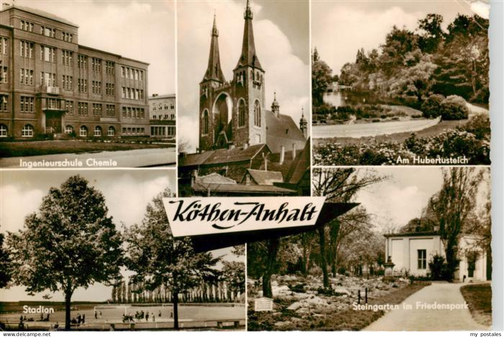 Koethen Anhalt Ingenieurschule Chemie Kirche Am Hubertusteich Stadion Steingarte