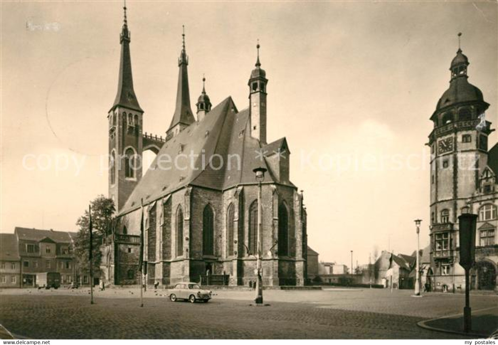 Koethen Anhalt Marktplatz Sankt Jakobskirche Rathaus