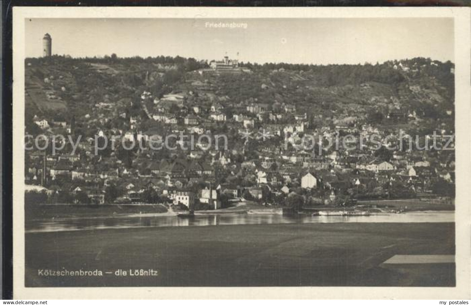 Koetzschenbroda mit Friedensburg und Loessnitz