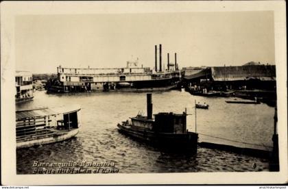 CPA Barranquilla Kolumbien, Hafen, Dampfer