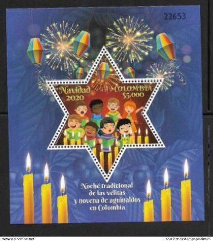O) 2020 COLOMBIA, CHRISTMAS, ODD SHAPE, MNH