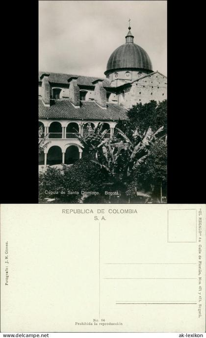 Postcard Santa Fe de Bogotá (D.C.) Cupula de Santo Domingo 1928