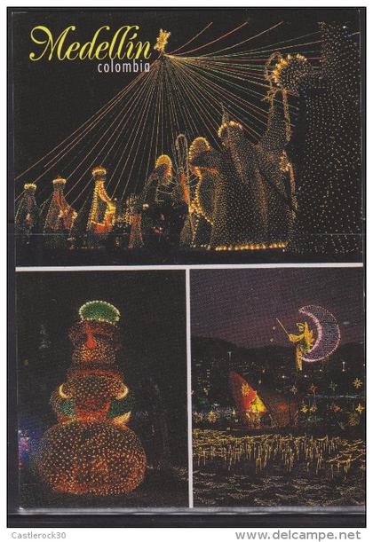 RE)2015 COLOMBIA, CHRISTMAS IN MEDELLIN, POSTCARD