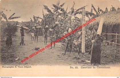 Caravane de caoutchouc - Congo Belge Belgisch Kongo