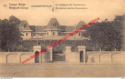 Elisabethville - La résidence du Gouverneur - Congo Belge Belgisch Kongo