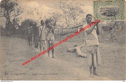 Enterrement d'un travailleur - Congo Belge Belgisch Kongo