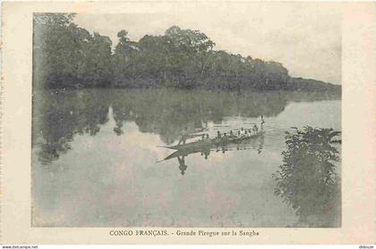 Carte Postale Ancienne - République du Congo - Sangha - Congo français - Grande pirogue sur la sangha - CPA - Voir Scans