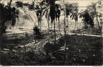 CPA Belgisch Kongo, Bau einer Eisenbahnstrecke