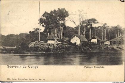 CPA Belgisch-Kongo RD Kongo Zaire, kongolesische Landschaft