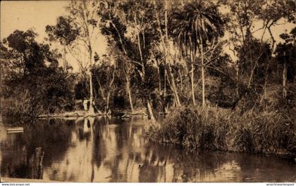 CPA Lubumbashi Elisabethville DR Kongo Zaire, Les rives de la Kafubu