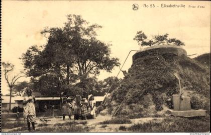 CPA Lubumbashi Elisabethville DR Kongo Zaire, Wasseraufnahme