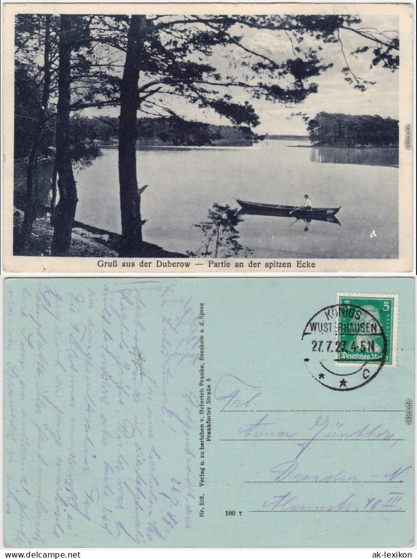 Königs Wusterhausen Duberow Frauensee - Partie an der spitzen Ecke 1927