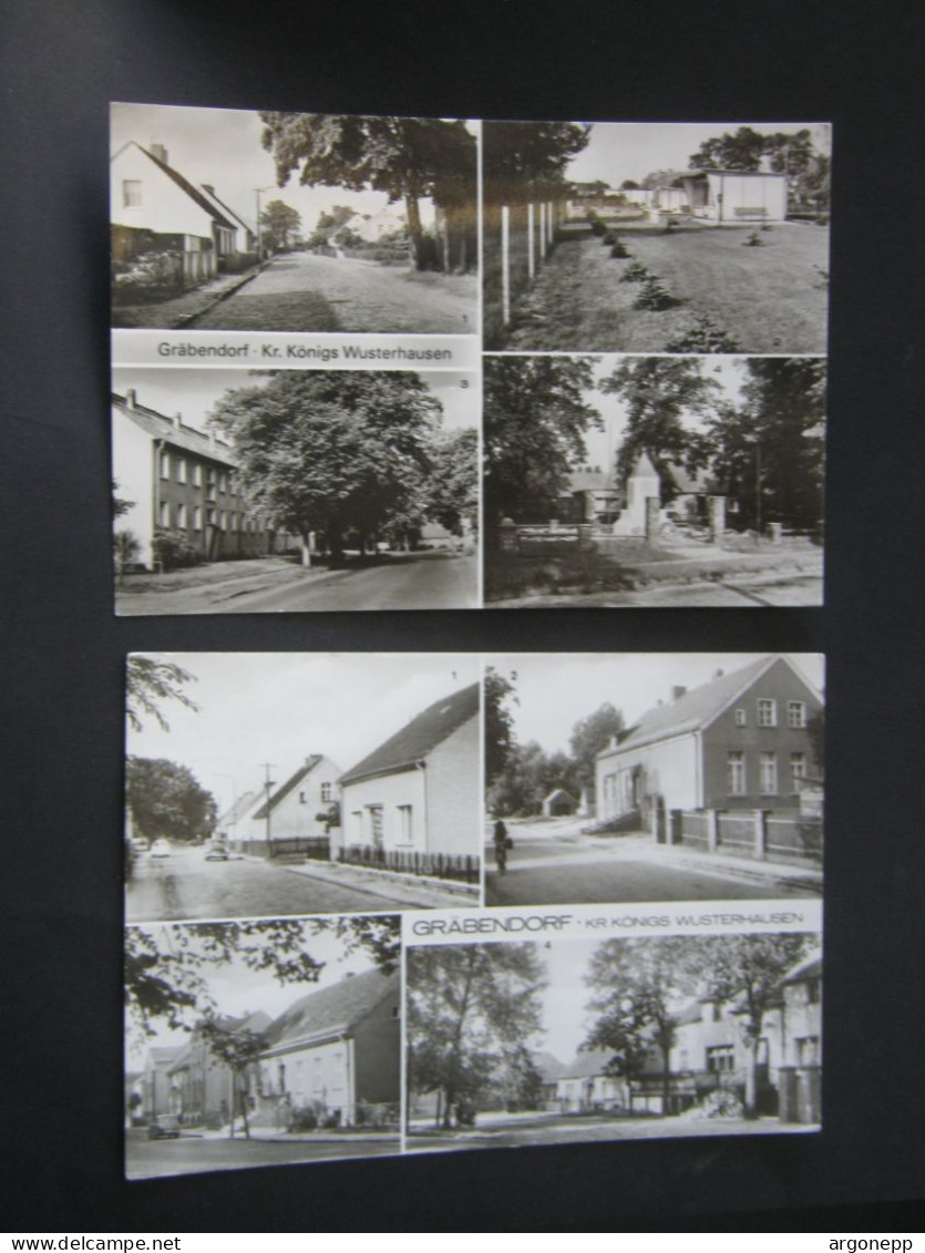 Königs-Wusterhausen , GRÄBENDORF  ,   2 Schöne Karten um 1975