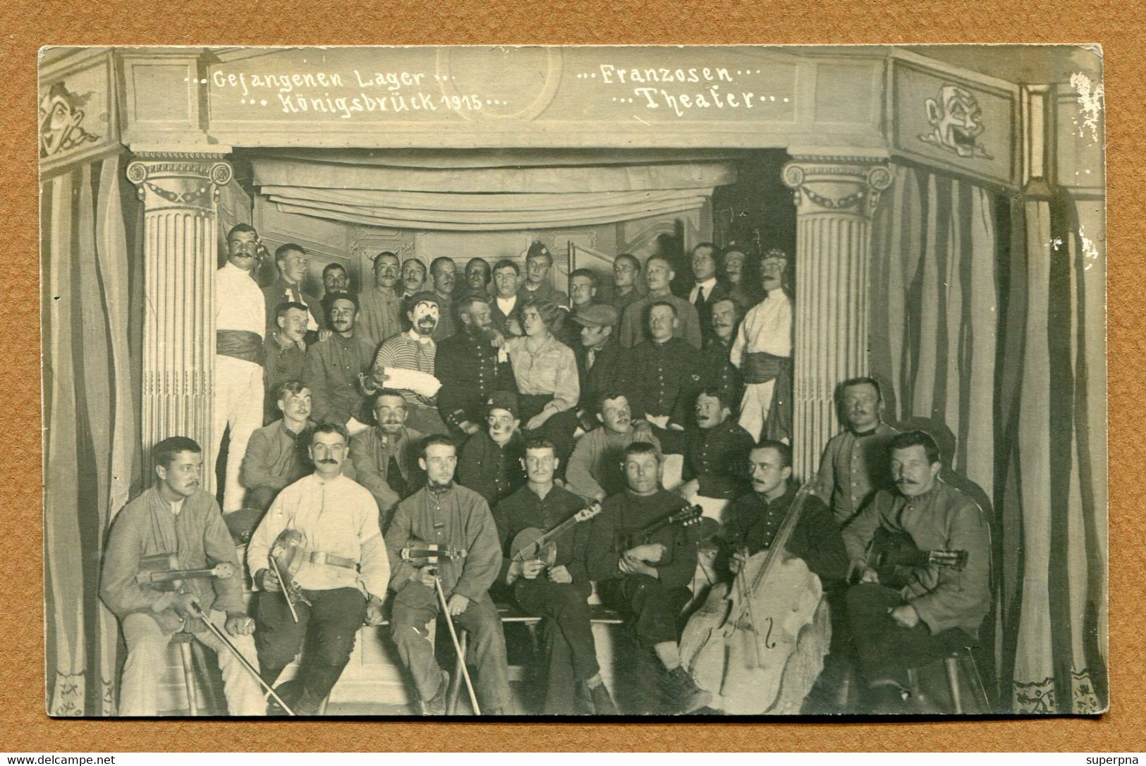 KÖNIGSBRÜCK : " KRIEGSGEFANGENENLAGER - FRANZOSEN THETER 1915 "